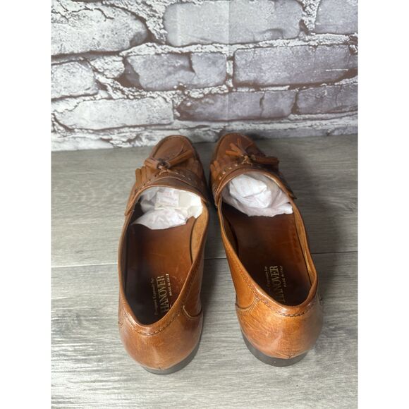Hanover Brown Leather Kiltie Tassel VTG Loafers Dress Shoes Men Sz 10.5M US/44EU main image 11